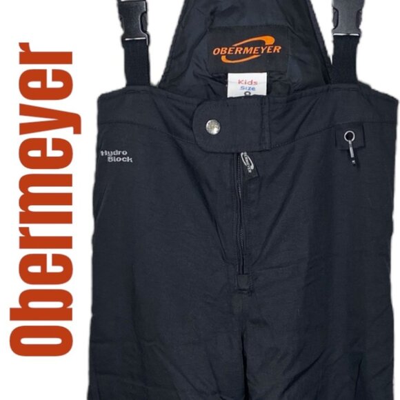 OBERMEYER Unisex I-Grow Snow Ski Bib Overalls Black, Size 8 (Kids) - Picture 3 of 14